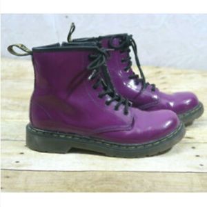 Doc Dr.Martens 8 Eye Purple Patent Leather Lace Up